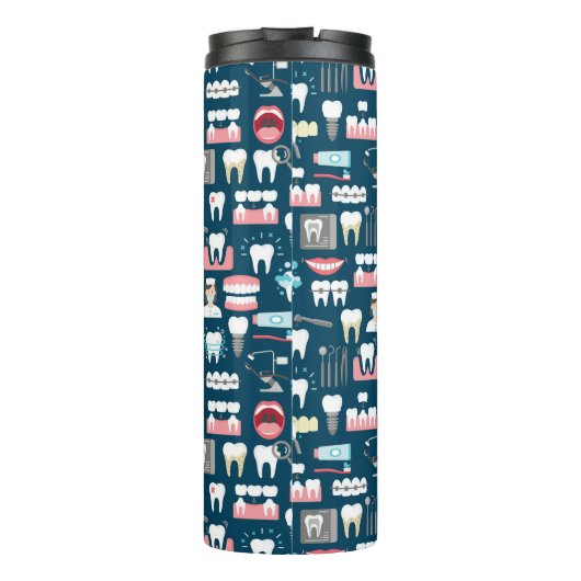 Dental Clinic Kantoor Pattern Thermosbeker (Achterkant)
