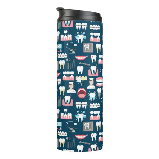 Dental Clinic Kantoor Pattern Thermosbeker (Geroteerd rechts)