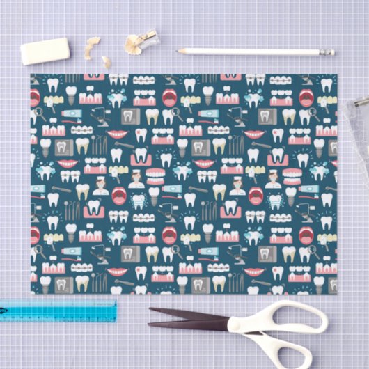 Dental Clinic Kantoor Pattern Tissuepapier (Craft)