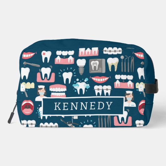 Dental Clinic Kantoor Pattern Toilettasje (Achterkant)