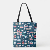 Dental Clinic Kantoor Pattern Tote Bag (Achterkant)