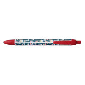 Dental Clinic Kantoor Pattern Zwarte Inkt Pen (Achterkant)