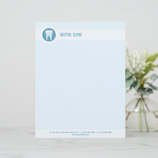 Dental Clinic letterhead Briefhoofd Ontwerp (Staand voorkant)