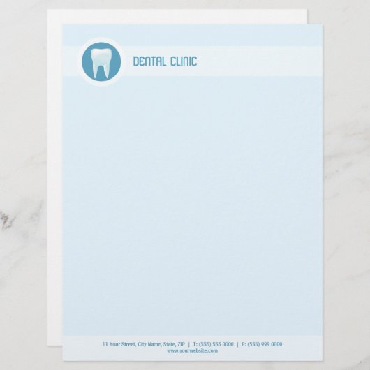 Dental Clinic letterhead Briefhoofd Ontwerp (Voorkant / Achterkant)