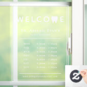 Dental Clinic Storefront Open Uren Tand Logo Raamsticker (Huis)