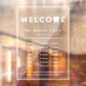 Dental Clinic Storefront Open Uren Tand Logo Raamsticker (Vel 2)