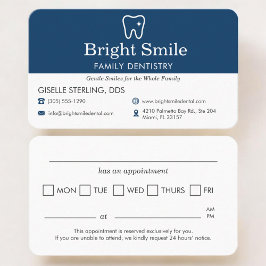 Dental Clinic Visit Reminder Appointment Visitekaartje