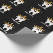 Dental Crown Funny Tooth Pun Dark BG Cadeaupapier (Hoek)