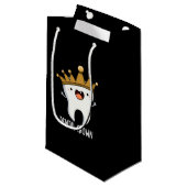 Dental Crown Funny Tooth Pun Dark BG Klein Cadeauzakje (Voorkant Gekanteld)