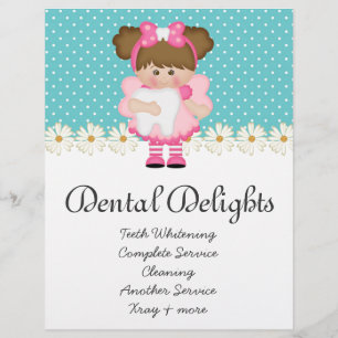 Dental Dentist Tooth Fairy Polka Dot Cute Flyer