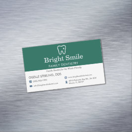 Dental Dentistry Office Green Magnetisch Visitekaartje