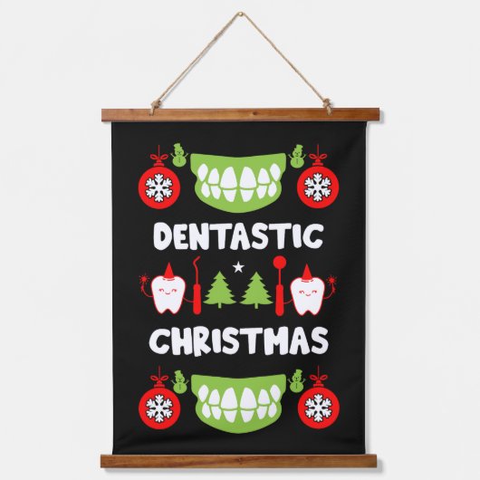 Dental Doctor Xmas Hangend Wandkleed (Voorkant)