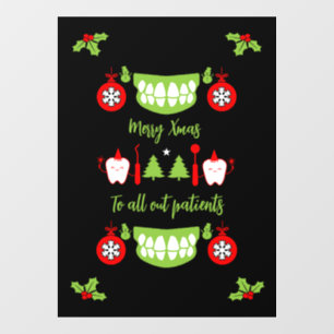 Dental Doctor Xmas Raamsticker