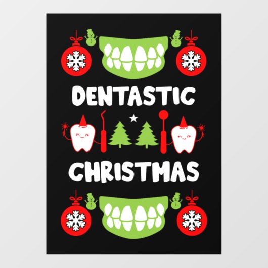 Dental Doctor Xmas Raamsticker (Vel)