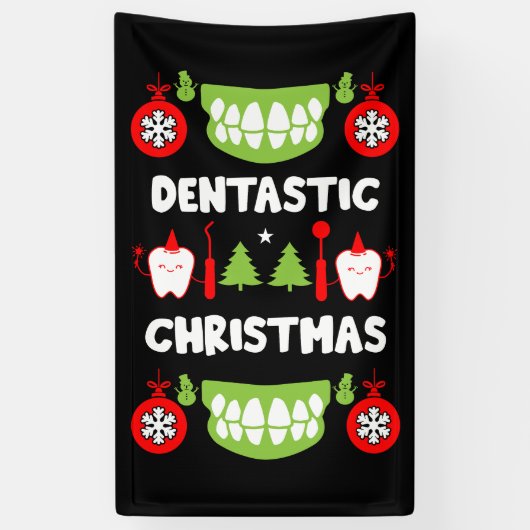 Dental Doctor Xmas Spandoek (Verticaal)
