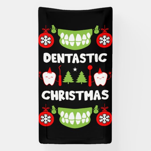 Dental Doctor Xmas Spandoek (Verticaal)