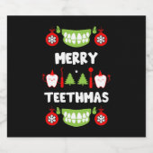 Dental Doctor Xmas Sparkling Wijnetiket (Enkel label)