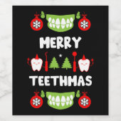 Dental Doctor Xmas Wijn Etiket (Enkel label)