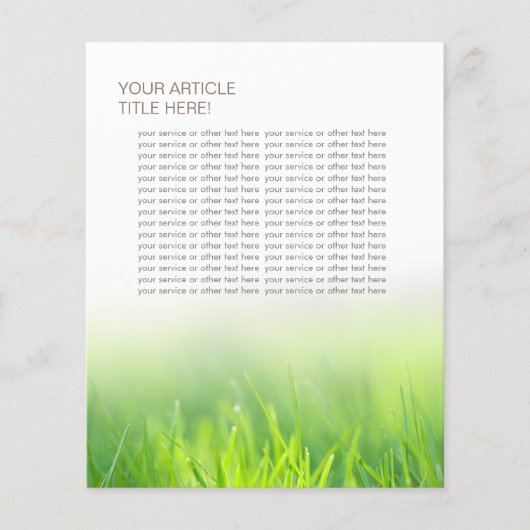 Dental Elegant Fresh Green Grass Flyer (Voorkant)