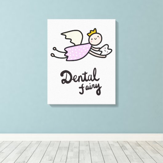 Dental Fairy Canvas Afdruk (Insitu (Houten vloer))