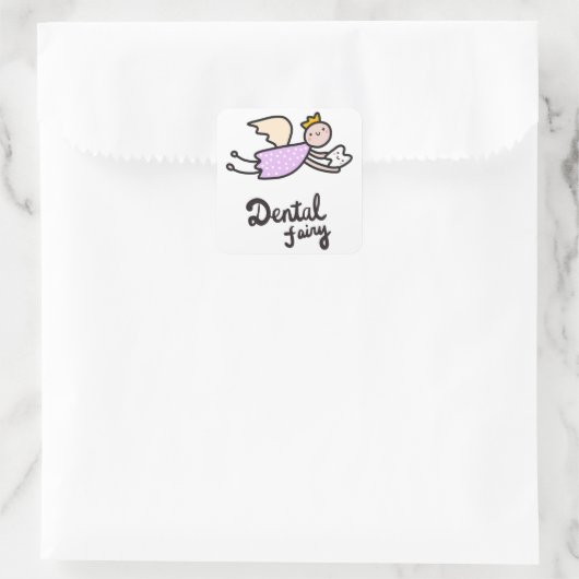 Dental Fairy Vierkante Sticker (Tas)