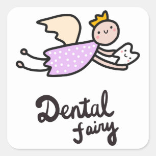 Dental Fairy Vierkante Sticker