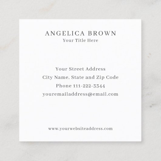 Dental Gold Teeth Visitekaartje (Achterkant)