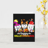Dental Halloween Thanksgiving Christmas Happy Hall Kaart (Gele Bloem)