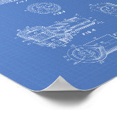 Dental Handstuk 1961 Patent Art Blueprint Poster (Hoek)