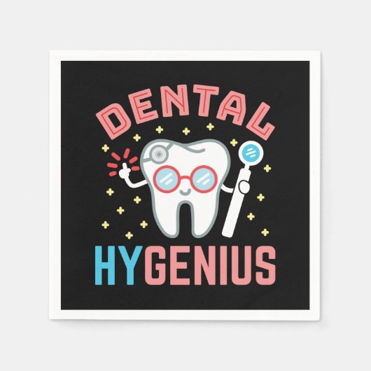 Dental Hygenius Grappige Hygiënist RDH Servet (Voorkant)