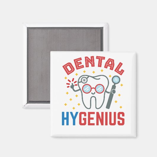 Dental Hygenius Hygienist RDH Funny Appreciation Magneet (Voorkant / Achterkant)