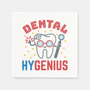 Dental Hygenius Hygienist RDH Funny Appreciation Servet