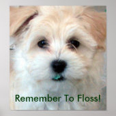Dental Hygiene Floss Puppy Poster (Voorkant)