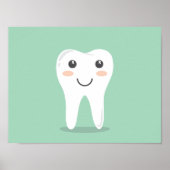 Dental Hygiene - vrolijke tand Poster (Voorkant)