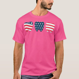 Dental Hygienist Amerikaanse vlag 4 juli Patriotti T-shirt