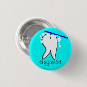 Dental Hygienist Big Tooth Button (Voorkant /achterkant)