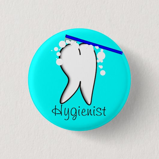 Dental Hygienist Big Tooth Button (Voorkant)