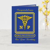 Dental Hygienist Birthday Kaart (Gele Bloem)