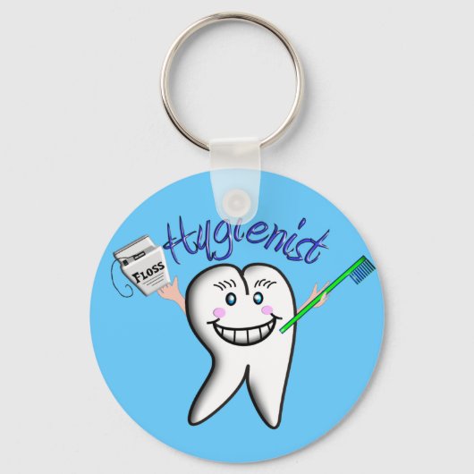 Dental Hygienist Blue Sleutelhanger (Voorkant)