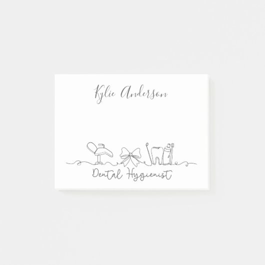 Dental Hygienist Custom Name Gift Post-it® Notes (Voorkant)