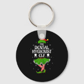 Dental Hygienist Elf Christmas Girls Women Elf Squ Sleutelhanger (Voorkant)