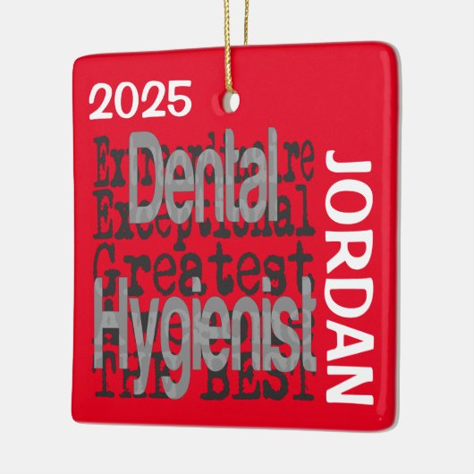 Dental Hygienist Extraordinaire CUSTOM Keramisch Ornament (Links)