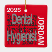 Dental Hygienist Extraordinaire CUSTOM Keramisch Ornament (Achterkant)