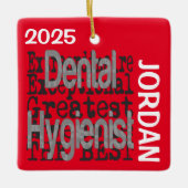Dental Hygienist Extraordinaire CUSTOM Keramisch Ornament (Voorkant)