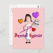 Dental Hygienist geeft Schattig hartenontwerp Briefkaart (Voorkant / Achterkant)