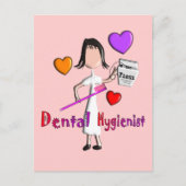 Dental Hygienist geeft Schattig hartenontwerp Briefkaart (Voorkant)
