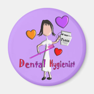 Dental Hygienist geeft Schattig hartenontwerp Magneet