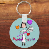 Dental Hygienist geeft Schattig hartenontwerp Sleutelhanger (Voorkant)