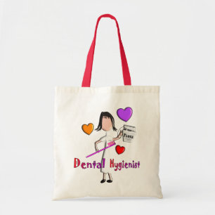 Dental Hygienist geeft Schattig hartenontwerp Tote Bag