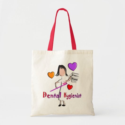 Dental Hygienist geeft Schattig hartenontwerp Tote Bag (Voorkant)